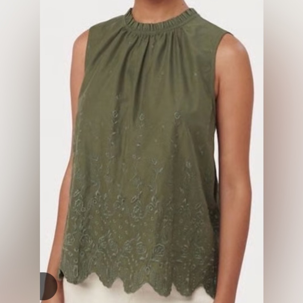 Women’s scalloped edge top